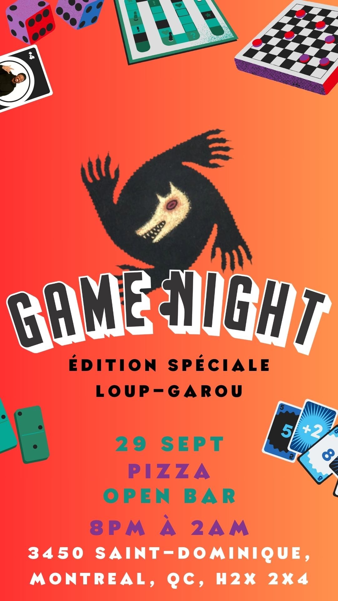 GameNight with OpenBar! Sponsorisé par Pizza Salvatoré et Munchiz! 29SEPTEMBRE! 8PM-2AM