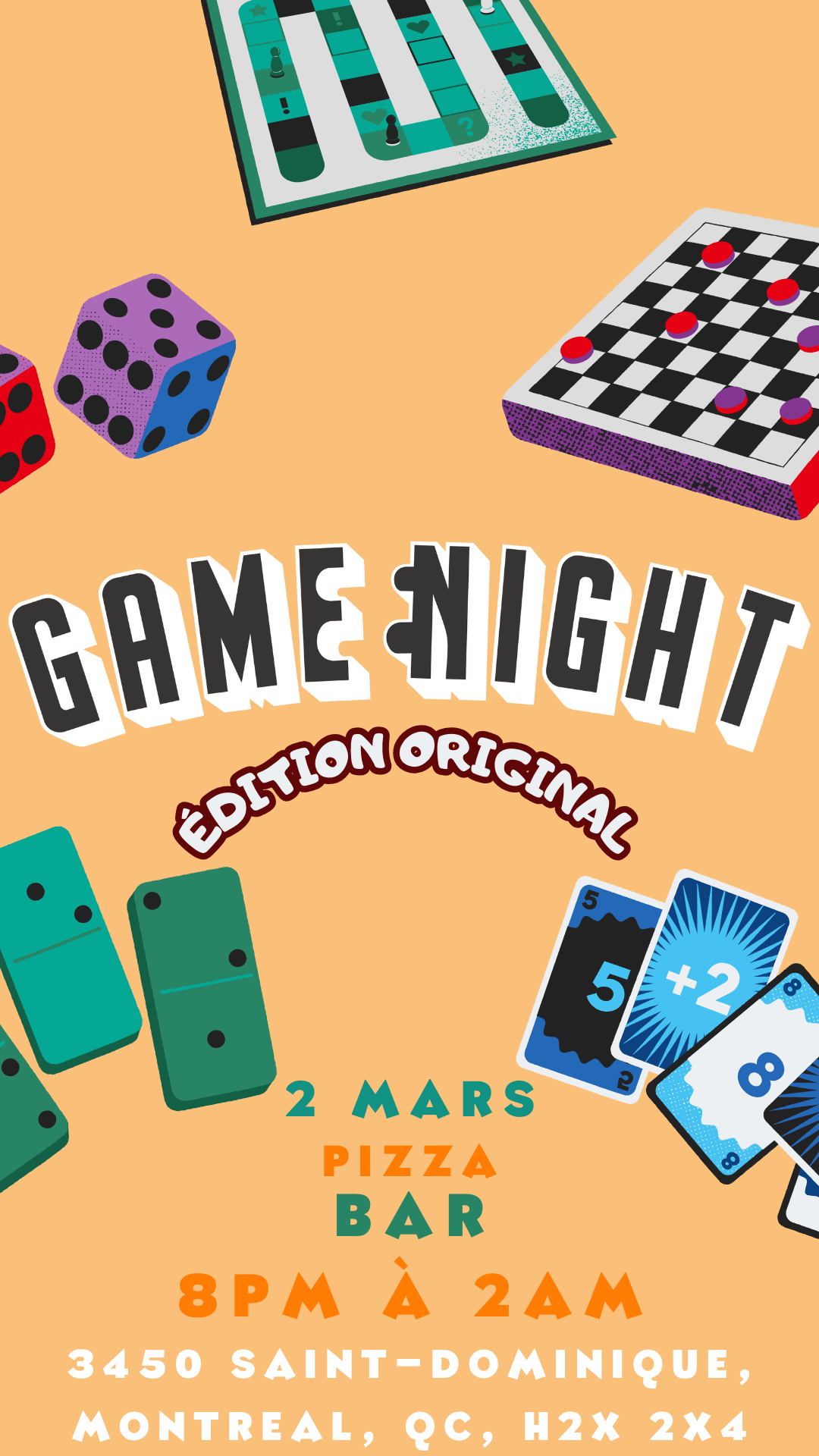 GameNight! Sponsorisé par Pizza Salvatoré et Munchiz! 2 MARS! 8PM-2AM