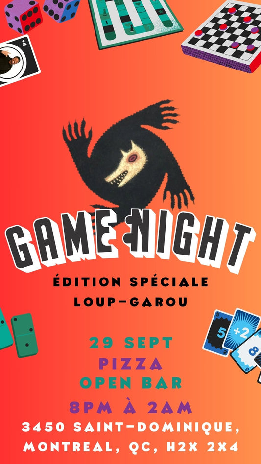 GameNight with OpenBar! Sponsorisé par Pizza Salvatoré et Munchiz! 29SEPTEMBRE! 8PM-2AM